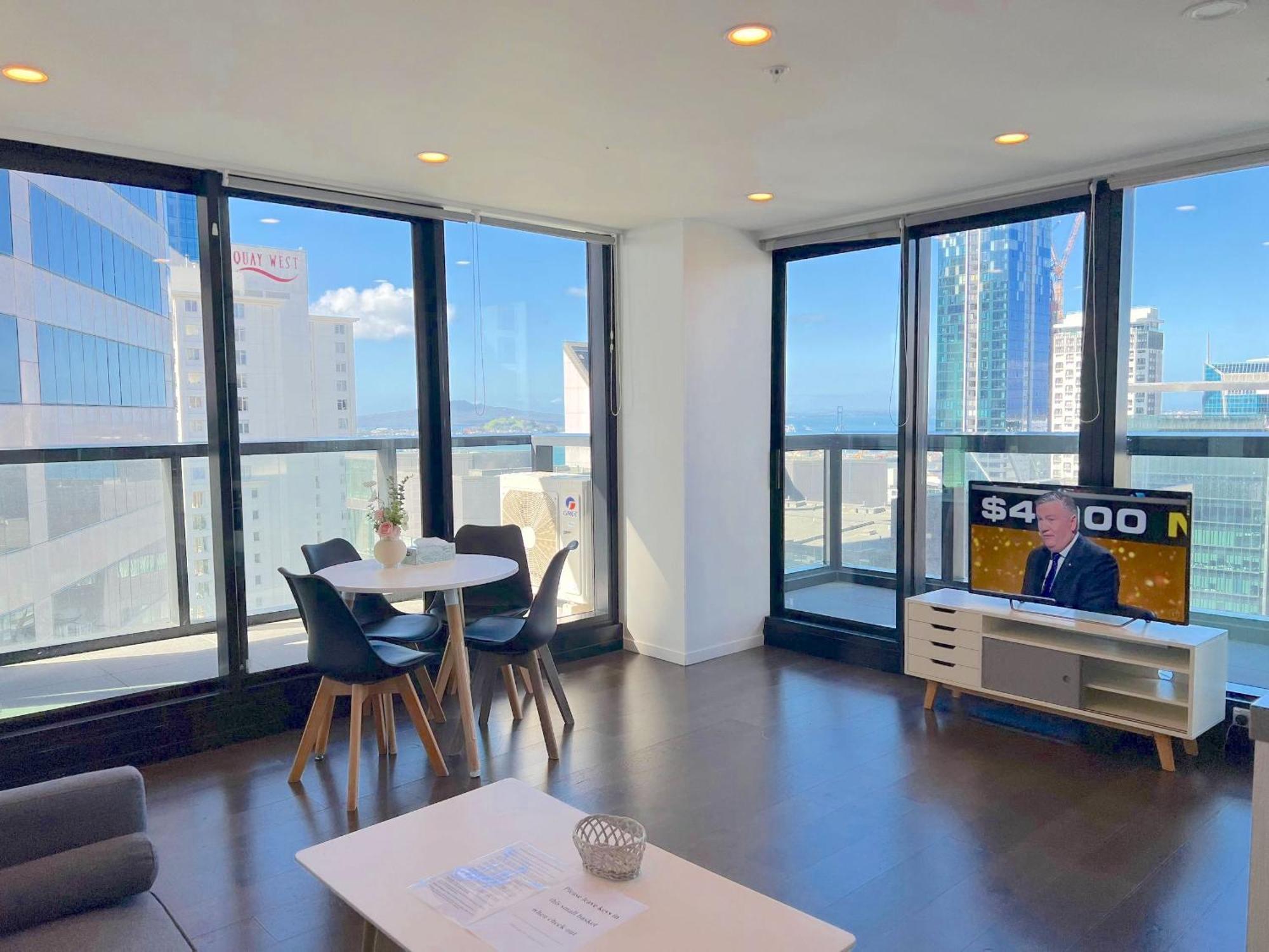 Gorgeous Seaview 2 Bedroom Apartment In Auckland Cbd 외부 사진